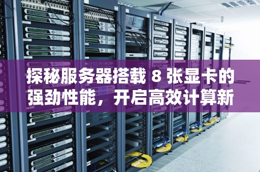 探秘服务器搭载 8 张显卡的强劲性能，开启高效计算新纪元