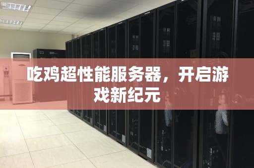 吃鸡超性能服务器，开启游戏新纪元