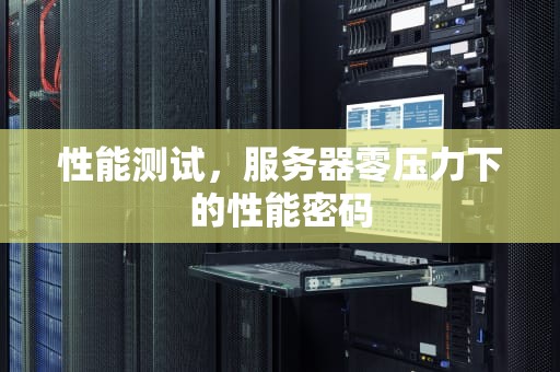 性能测试，服务器零压力下的性能密码