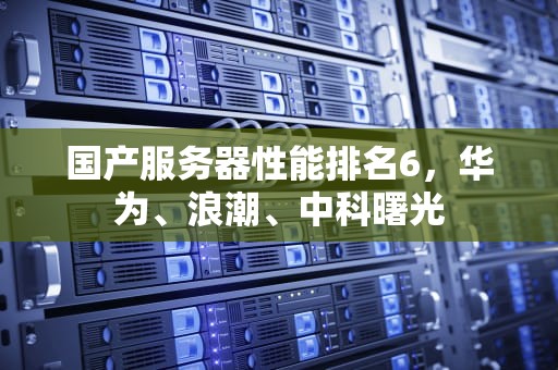 国产服务器性能排名6，华为、浪潮、中科曙光
