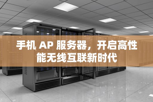 手机 AP 服务器，开启高性能无线互联新时代
