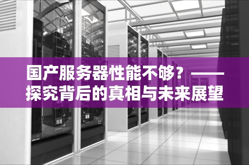 国产服务器性能不够？——探究背后的真相与未来展望