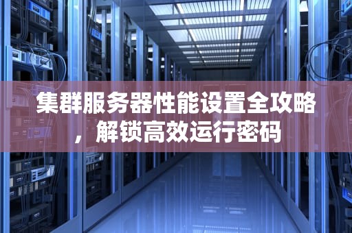 集群服务器性能设置全攻略，解锁高效运行密码