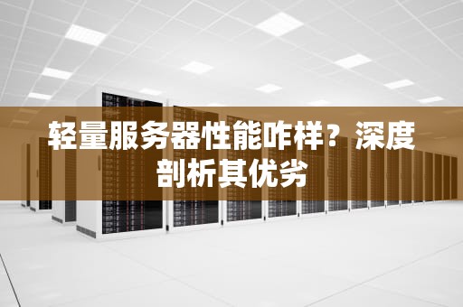 轻量服务器性能咋样？深度剖析其优劣