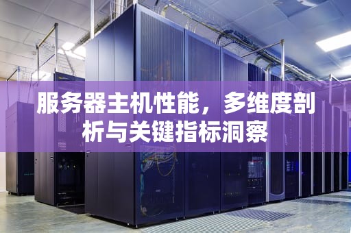 服务器主机性能，多维度剖析与关键指标洞察