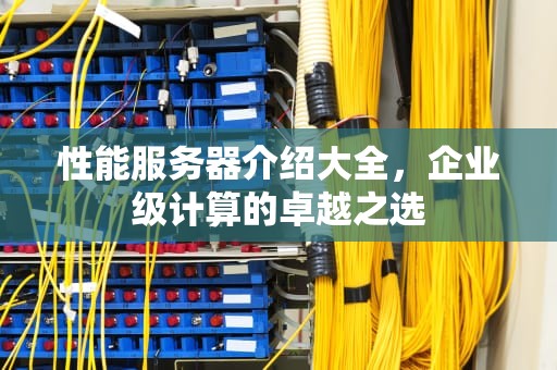 性能服务器介绍大全，企业级计算的卓越之选