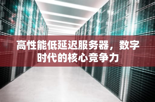 高性能低延迟服务器，数字时代的核心竞争力