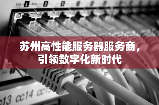 苏州高性能服务器服务商，引领数字化新时代