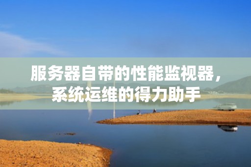 服务器自带的性能监视器，系统运维的得力助手