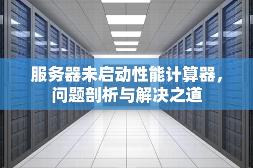 服务器未启动性能计算器，问题剖析与解决之道