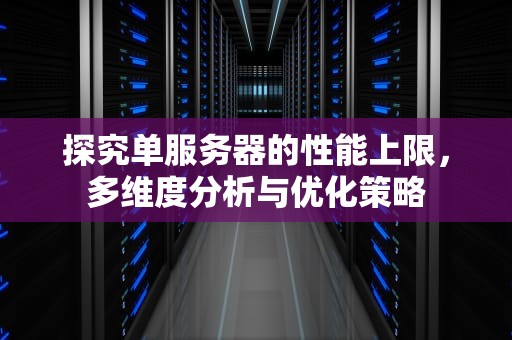 探究单服务器的性能上限，多维度分析与优化策略