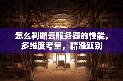 怎么判断云服务器的性能，多维度考量，精准甄别