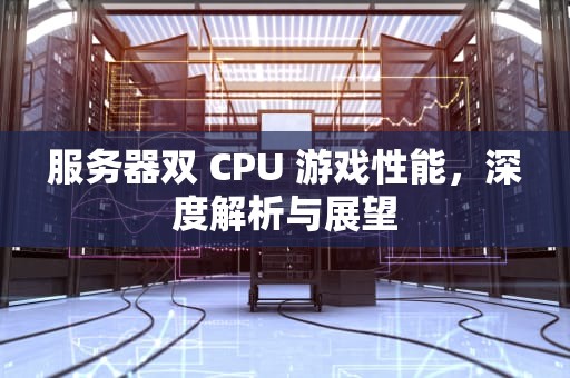 服务器双 CPU 游戏性能，深度解析与展望