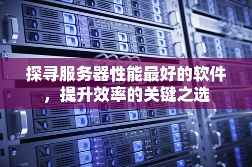 探寻服务器性能最好的软件，提升效率的关键之选