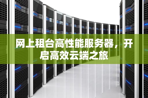 网上租台高性能服务器，开启高效云端之旅