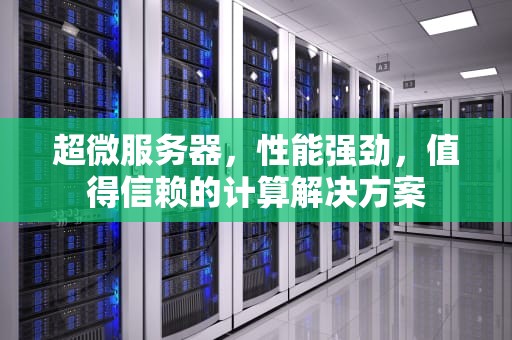 超微服务器，性能强劲，值得信赖的计算解决方案