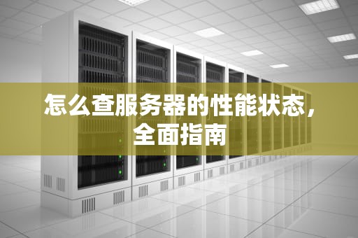 怎么查服务器的性能状态，全面指南