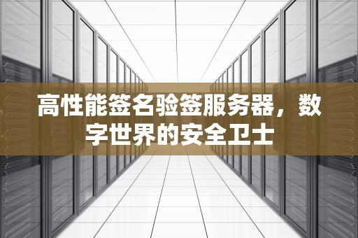 高性能签名验签服务器，数字世界的安全卫士