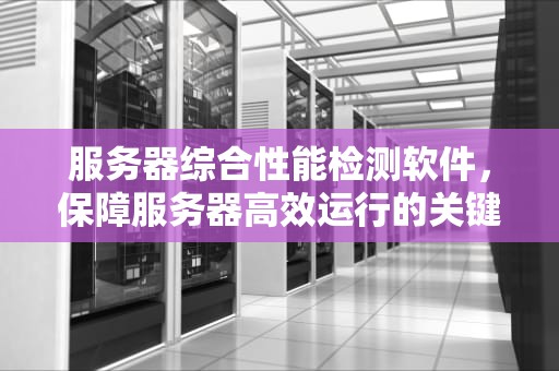 服务器综合性能检测软件，保障服务器高效运行的关键利器