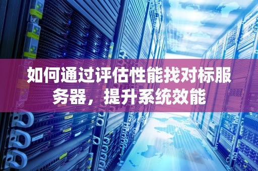 如何通过评估性能找对标服务器，提升系统效能