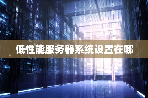 低性能服务器系统设置在哪