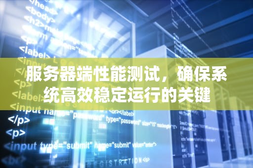 服务器端性能测试，确保系统高效稳定运行的关键