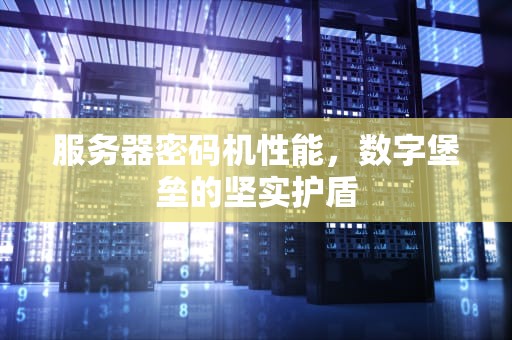 服务器密码机性能，数字堡垒的坚实护盾
