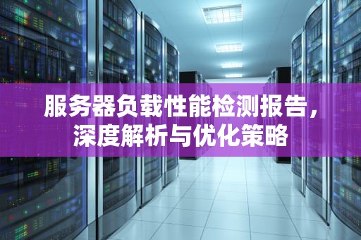 服务器负载性能检测报告，深度解析与优化策略