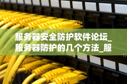 服务器安全防护软件论坛_服务器防护的几个方法_服务器安全防护软件论坛的深度探讨