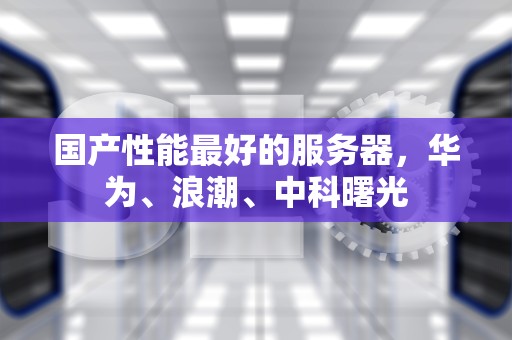 国产性能最好的服务器，华为、浪潮、中科曙光