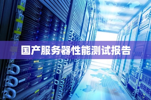 国产服务器性能测试报告