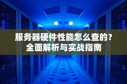 服务器硬件性能怎么查的？全面解析与实战指南