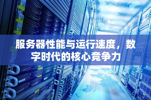 服务器性能与运行速度，数字时代的核心竞争力
