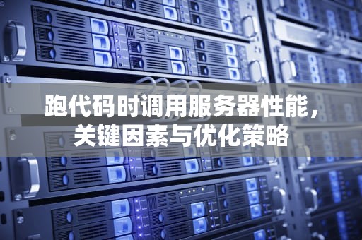 跑代码时调用服务器性能，关键因素与优化策略