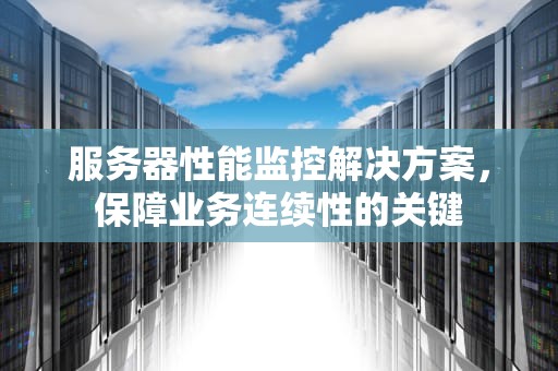 服务器性能监控解决方案，保障业务连续性的关键