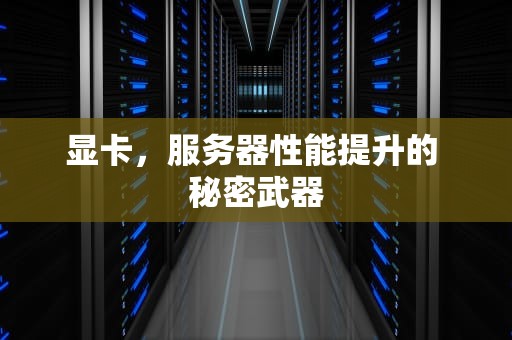 显卡，服务器性能提升的 秘密武器