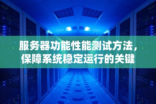服务器功能性能测试方法，保障系统稳定运行的关键