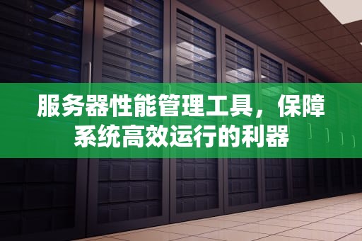 服务器性能管理工具，保障系统高效运行的利器
