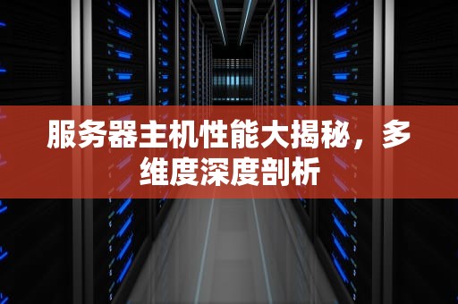 服务器主机性能大揭秘，多维度深度剖析