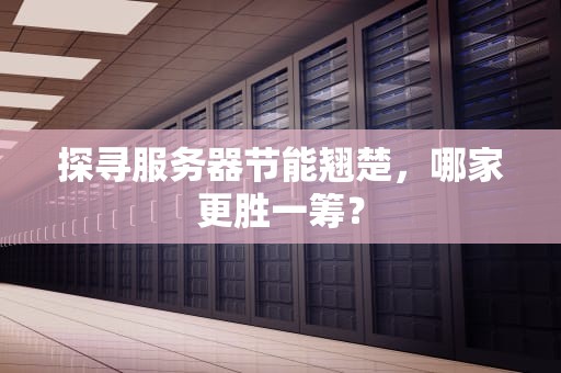 探寻服务器节能翘楚，哪家更胜一筹？