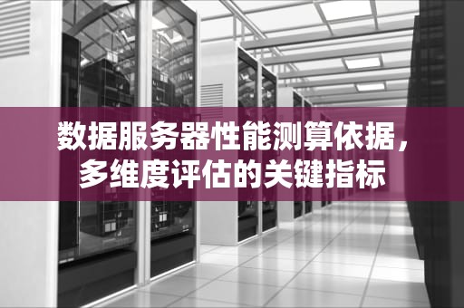 数据服务器性能测算依据，多维度评估的关键指标