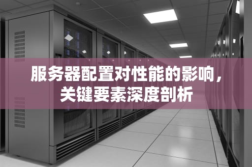 服务器配置对性能的影响，关键要素深度剖析