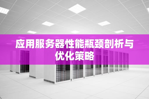 应用服务器性能瓶颈剖析与优化策略