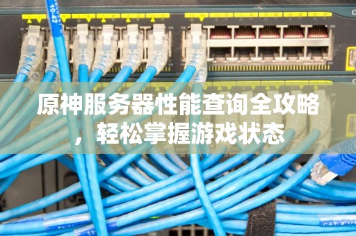 原神服务器性能查询全攻略，轻松掌握游戏状态