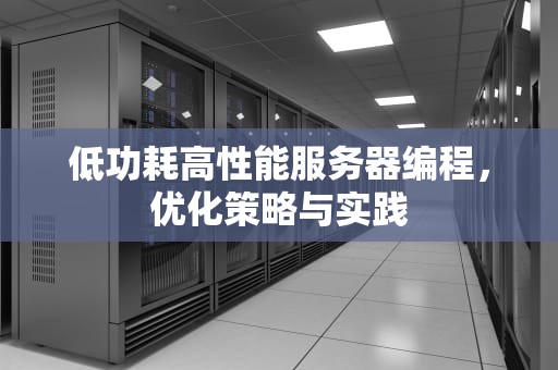 低功耗高性能服务器编程，优化策略与实践