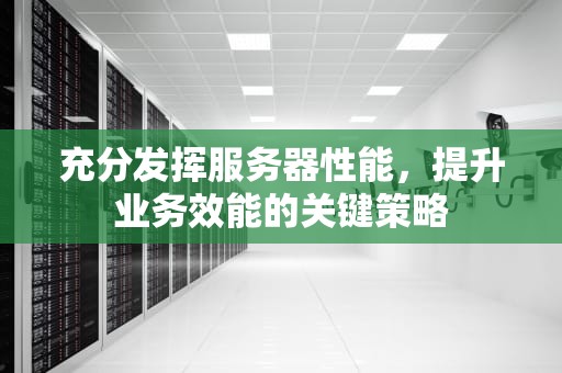 充分发挥服务器性能，提升业务效能的关键策略