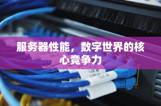 服务器性能，数字世界的核心竞争力