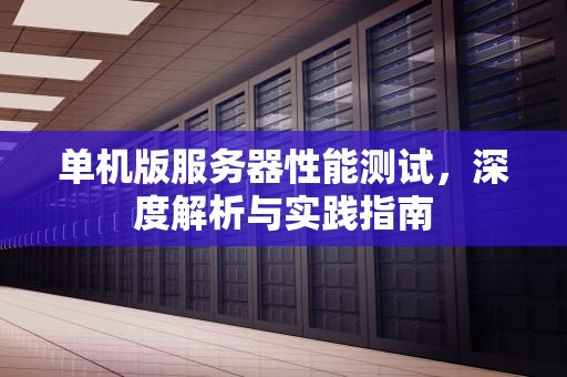 单机版服务器性能测试，深度解析与实践指南