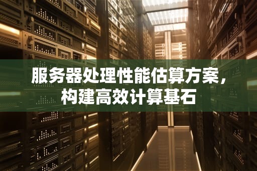 服务器处理性能估算方案，构建高效计算基石