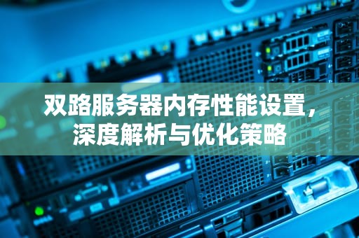 双路服务器内存性能设置，深度解析与优化策略